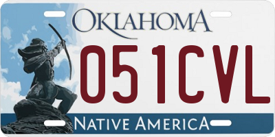 OK license plate 051CVL