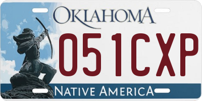 OK license plate 051CXP
