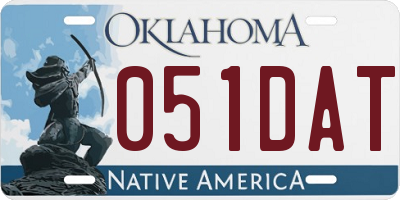OK license plate 051DAT
