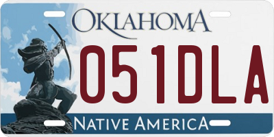 OK license plate 051DLA