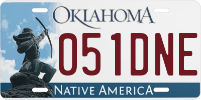 OK license plate 051DNE