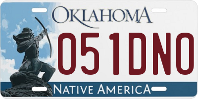 OK license plate 051DNO