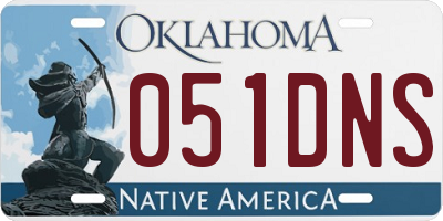 OK license plate 051DNS