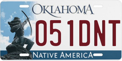 OK license plate 051DNT