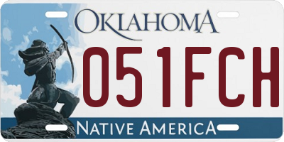 OK license plate 051FCH