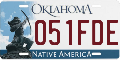 OK license plate 051FDE
