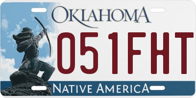 OK license plate 051FHT