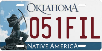 OK license plate 051FIL