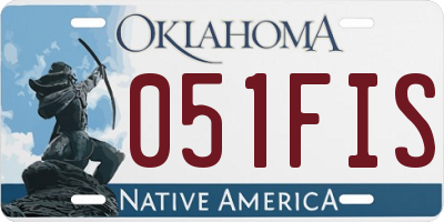OK license plate 051FIS