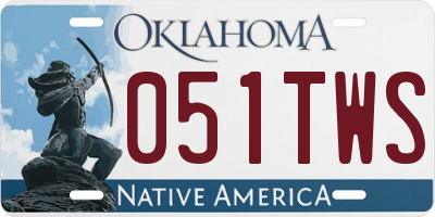 OK license plate 051TWS
