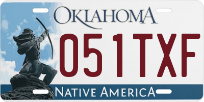 OK license plate 051TXF