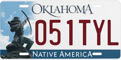 OK license plate 051TYL