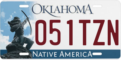 OK license plate 051TZN
