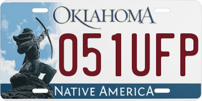 OK license plate 051UFP