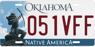 OK license plate 051VFF