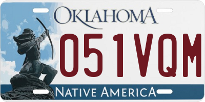 OK license plate 051VQM