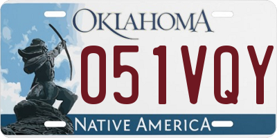 OK license plate 051VQY