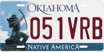 OK license plate 051VRB