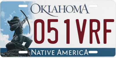 OK license plate 051VRF