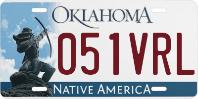 OK license plate 051VRL