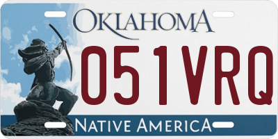 OK license plate 051VRQ