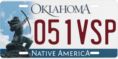 OK license plate 051VSP