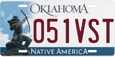 OK license plate 051VST