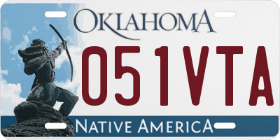 OK license plate 051VTA