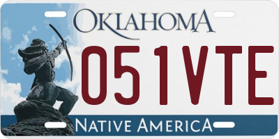 OK license plate 051VTE