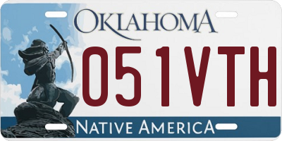 OK license plate 051VTH