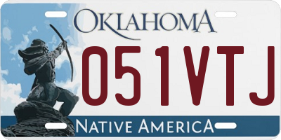 OK license plate 051VTJ