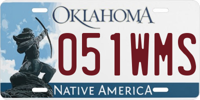 OK license plate 051WMS