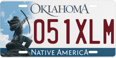 OK license plate 051XLM
