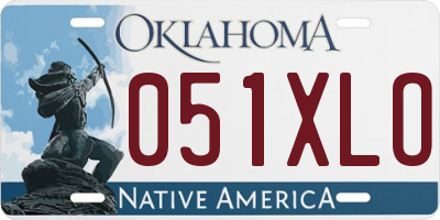 OK license plate 051XLO