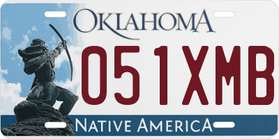 OK license plate 051XMB