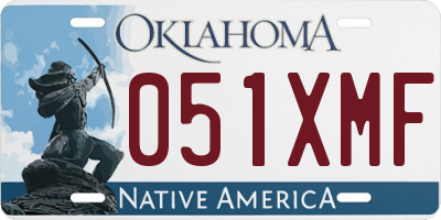 OK license plate 051XMF