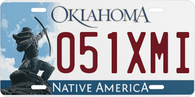 OK license plate 051XMI