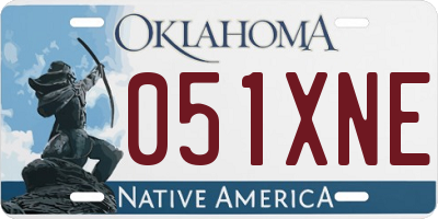 OK license plate 051XNE