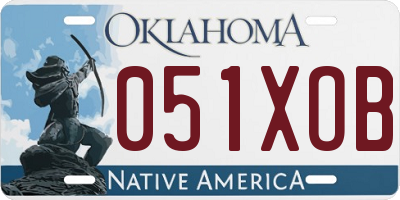 OK license plate 051XOB