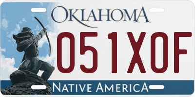 OK license plate 051XOF