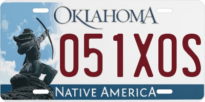 OK license plate 051XOS