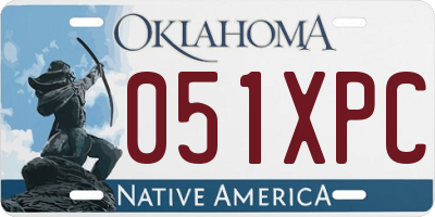 OK license plate 051XPC