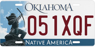 OK license plate 051XQF
