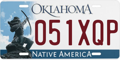 OK license plate 051XQP