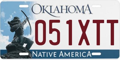 OK license plate 051XTT