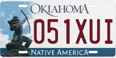 OK license plate 051XUI