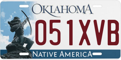 OK license plate 051XVB