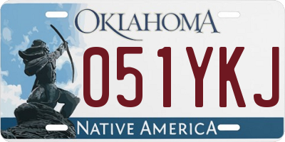 OK license plate 051YKJ