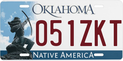 OK license plate 051ZKT