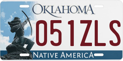 OK license plate 051ZLS